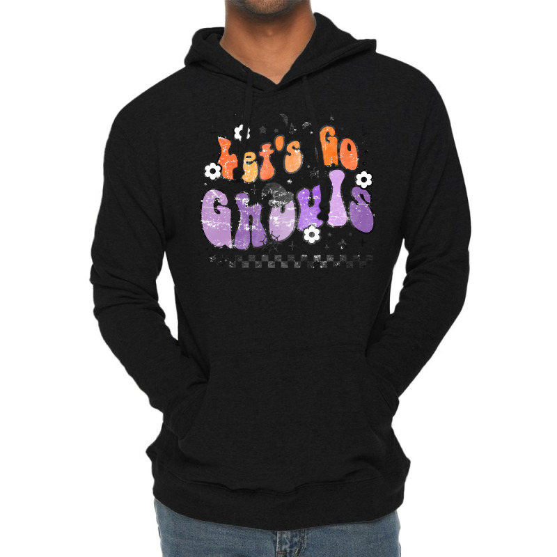 Halloween T  Shirt Cute Retro Halloween Let's Go Ghouls T  Shirt Lightweight Hoodie | Artistshot