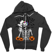 Halloween T  Shirt Dead Inside But It's Halloween T  Shirt Zipper Hoodie | Artistshot