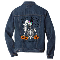 Halloween T  Shirt Dead Inside But It's Halloween T  Shirt Men Denim Jacket | Artistshot