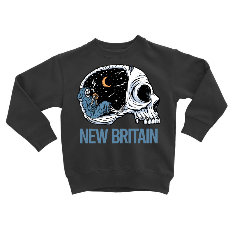 New Britain T  Shirt Chilling Skeleton New Britain T  Shirt Toddler Sweatshirt | Artistshot