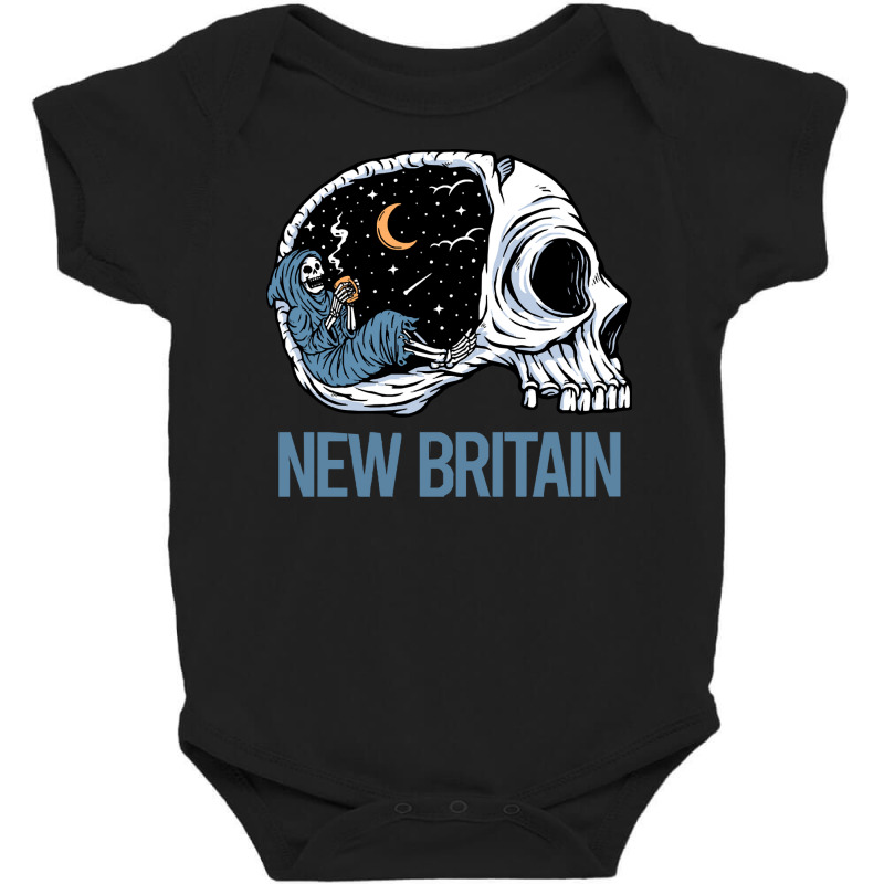 New Britain T  Shirt Chilling Skeleton New Britain T  Shirt Baby Bodysuit | Artistshot