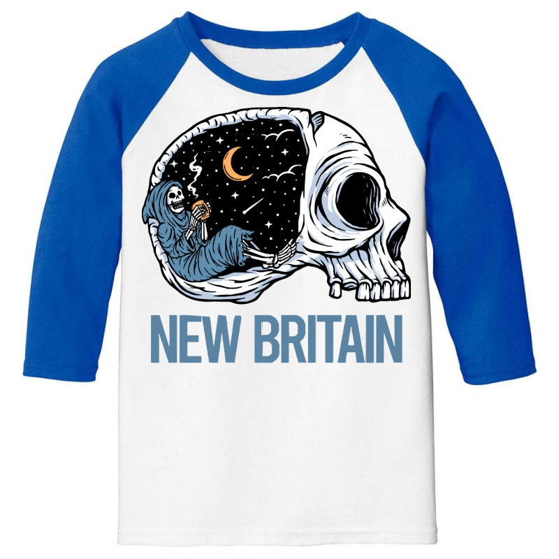 New Britain T  Shirt Chilling Skeleton New Britain T  Shirt Youth 3/4 Sleeve | Artistshot