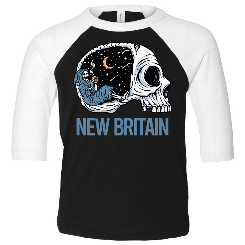 New Britain T  Shirt Chilling Skeleton New Britain T  Shirt Toddler 3/4 Sleeve Tee | Artistshot