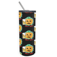 Halloween T  Shirt Drinking Halloween Pumpkin   Funny T  Shirt Skinny Tumbler | Artistshot