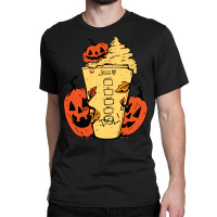 Halloween T  Shirt Fall Coffee P N G Pumpkin Spice Latte Iced Warm Coz Classic T-shirt | Artistshot