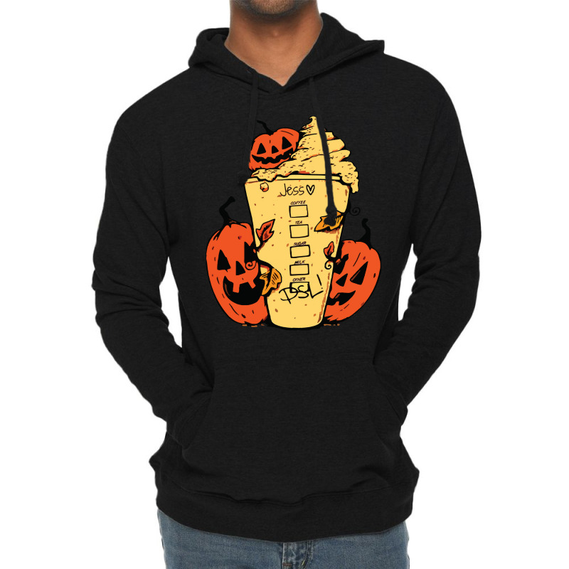 Halloween T  Shirt Fall Coffee P N G Pumpkin Spice Latte Iced Warm Coz Lightweight Hoodie | Artistshot