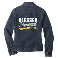 Blessed Principal Ladies Denim Jacket | Artistshot