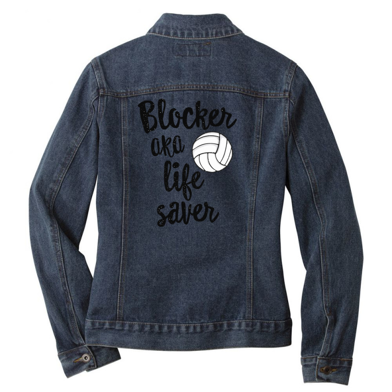 Blocker Aka Life Saver Ladies Denim Jacket by milasindi | Artistshot