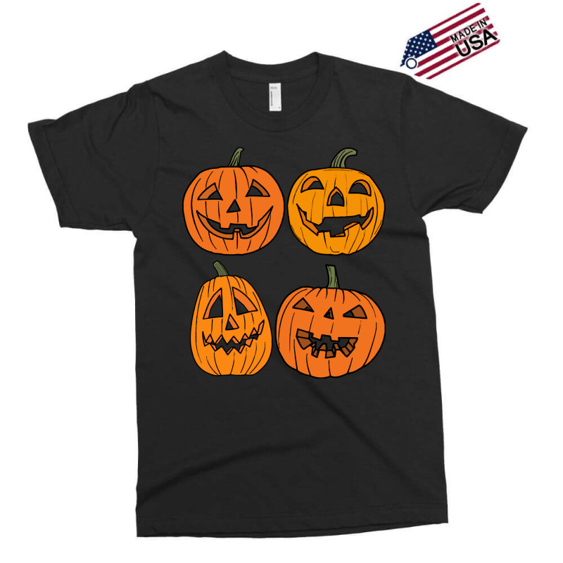 Halloween T  Shirt Four Jack O  Lantern Carved Pumpkins Halloween T  S Exclusive T-shirt | Artistshot