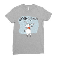 Hello Winter Ladies Fitted T-shirt | Artistshot