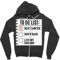 Womens To Do List Life Beyond Endometrial Cancer Awareness Peach T Shi Zipper Hoodie | Artistshot