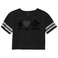 Peace Love Pumpkin T  Shirt Peace Love Pumpkin Spice Latte Fall Season Scorecard Crop Tee | Artistshot