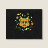 Halloween T  Shirt Halloween Bat Loves Candy T  Shirt Landscape Canvas Print | Artistshot