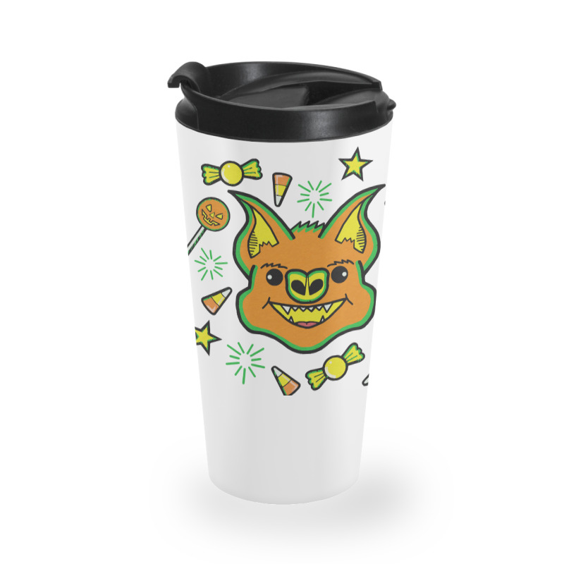 Halloween T  Shirt Halloween Bat Loves Candy T  Shirt Travel Mug | Artistshot