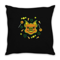 Halloween T  Shirt Halloween Bat Loves Candy T  Shirt Throw Pillow | Artistshot