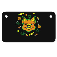 Halloween T  Shirt Halloween Bat Loves Candy T  Shirt Motorcycle License Plate | Artistshot