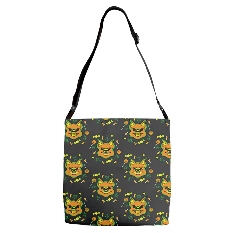 Halloween T  Shirt Halloween Bat Loves Candy T  Shirt Adjustable Strap Totes | Artistshot