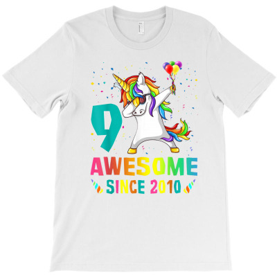 Birthday Unicorn 9 T-shirt Designed By Kamuran