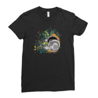 Music Animated Headphones Tshirt Ladies Fitted T-shirt | Artistshot