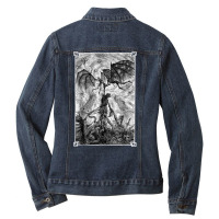 Occult Gothic Dark Satanic Unholy Witchcraft Grunge Emo Goth T Shirt Ladies Denim Jacket | Artistshot