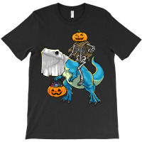 Halloween T  Shirt Halloween T Rex Skeleton Pumpkin T  Shirt T-shirt | Artistshot