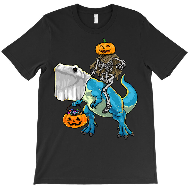 Halloween T  Shirt Halloween T Rex Skeleton Pumpkin T  Shirt T-shirt | Artistshot