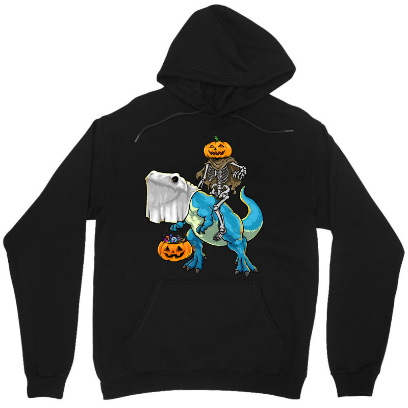 Halloween T  Shirt Halloween T Rex Skeleton Pumpkin T  Shirt Unisex Hoodie | Artistshot