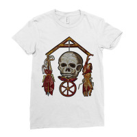 Roman Memento Mori Mosaic (black) T Shirt Ladies Fitted T-shirt | Artistshot