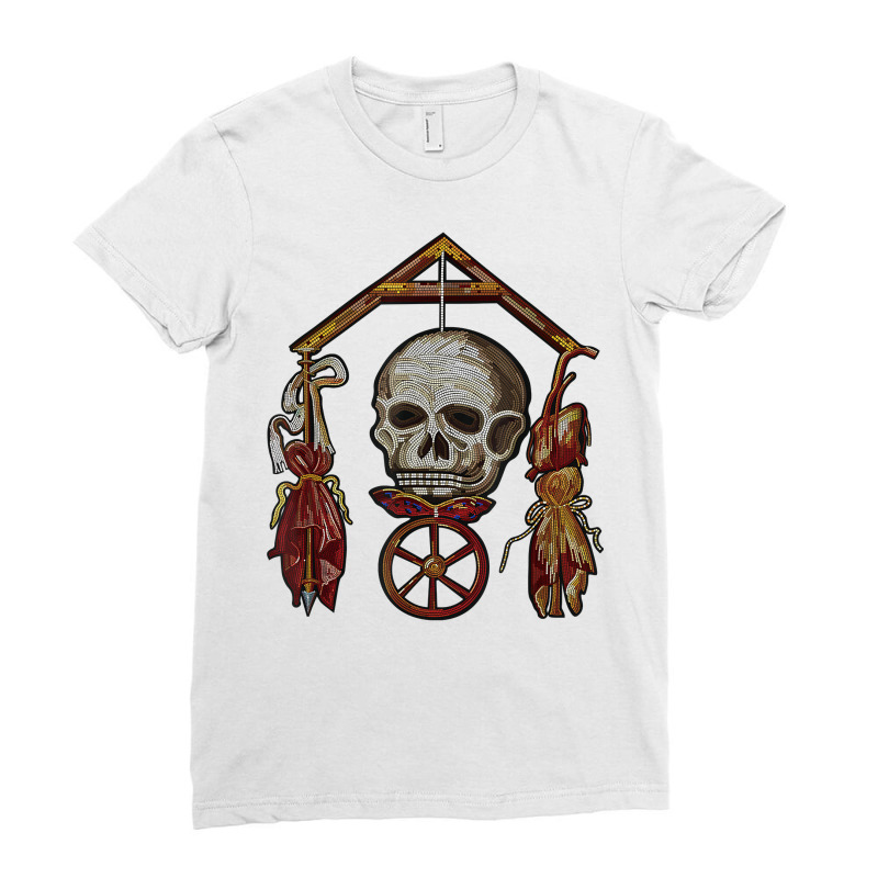 Roman Memento Mori Mosaic (black) T Shirt Ladies Fitted T-Shirt by toroooo | Artistshot