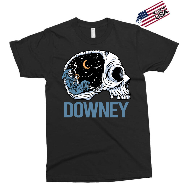 Downey T  Shirt Chilling Skeleton Downey T  Shirt Exclusive T-shirt | Artistshot