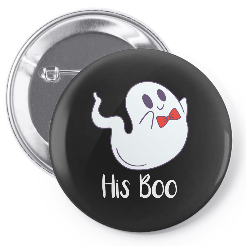 Halloween T  Shirt His Boo Halloween Ghost T  Shirt Pin-back Button | Artistshot