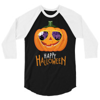 Halloween T  Shirt Jack  O  Lantern Pumpkin Happy Halloween T  Shirt 3/4 Sleeve Shirt | Artistshot