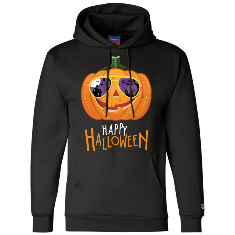 Halloween T  Shirt Jack  O  Lantern Pumpkin Happy Halloween T  Shirt Champion Hoodie | Artistshot