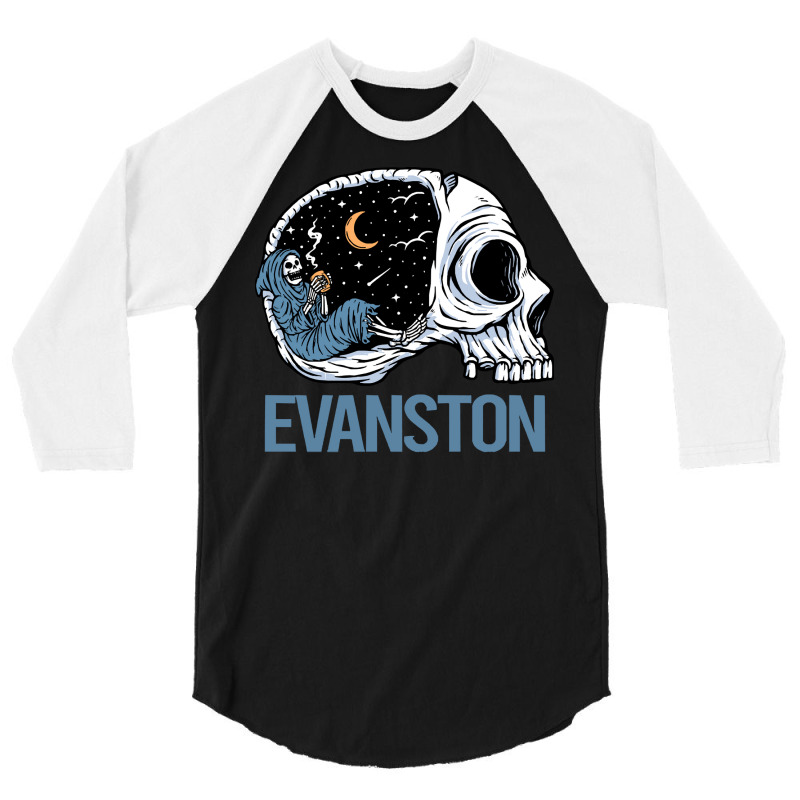 Evanston T  Shirt Chilling Skeleton Evanston T  Shirt 3/4 Sleeve Shirt | Artistshot