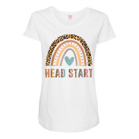 Team Head Start Squad Back To School Rainbow Kids Teacher T Shirt Maternity Scoop Neck T-shirt | Artistshot