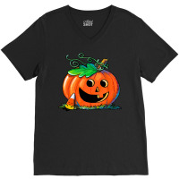 Halloween T  Shirt Pumpkin & Snooze Candy Corn T  Shirt V-neck Tee | Artistshot