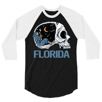 Florida T  Shirt Chilling Skeleton Florida T  Shirt 3/4 Sleeve Shirt | Artistshot