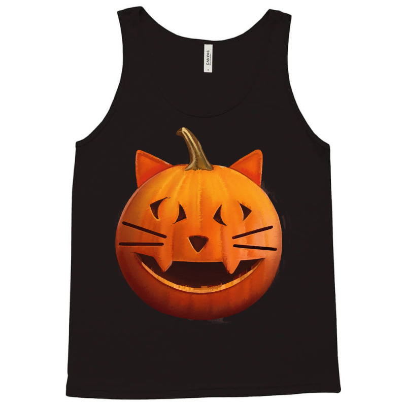 Halloween T  Shirt Pumpkin The Cat T  Shirt Tank Top | Artistshot