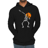 Funny Halloween Costumes T  Shirt Halloween Dabbing Skeleton Pumpkin B Lightweight Hoodie | Artistshot