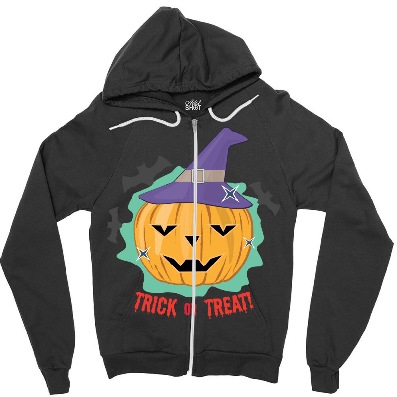 Halloween T  Shirt Spooky Halloween Pumpkin   Trick Or Treat T  Shirt Zipper Hoodie | Artistshot