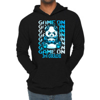 Game On 3rd Grade Back To School Panda T  Shirt Game On 3rd Grade Back Lightweight Hoodie | Artistshot