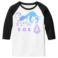 Eos Crypto Trade Bullrun Hodl To Be Blockchain Millionaire T Shirt Youth 3/4 Sleeve | Artistshot