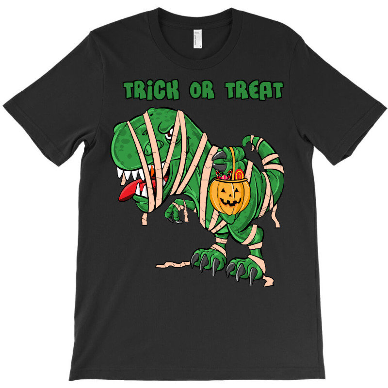 Halloween T  Shirthalloween Dinosaur T Rex Mummy Pumpkin T R I C K O R T-shirt | Artistshot