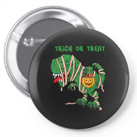 Halloween T  Shirthalloween Dinosaur T Rex Mummy Pumpkin T R I C K O R Pin-back Button | Artistshot