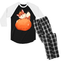 Halloween T  Shirtpumpkin And Fox T  Shirt Men's 3/4 Sleeve Pajama Set | Artistshot