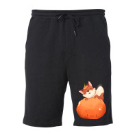 Halloween T  Shirtpumpkin And Fox T  Shirt Fleece Short | Artistshot