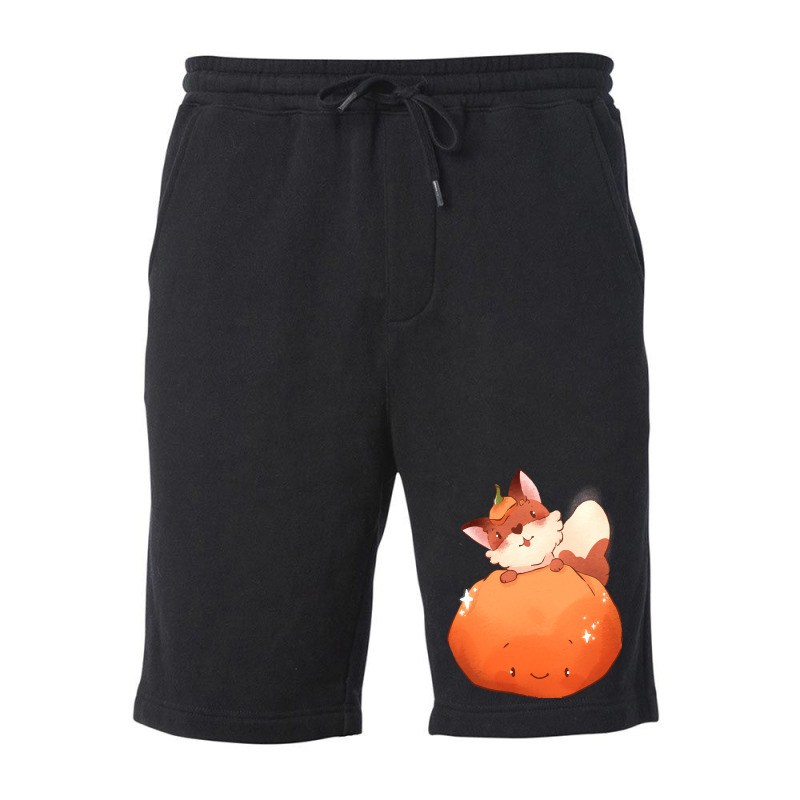 Halloween T  Shirtpumpkin And Fox T  Shirt Fleece Short | Artistshot