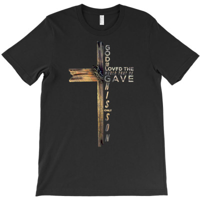 John 316 Christian Cross Bible T-shirt Designed By Fricke