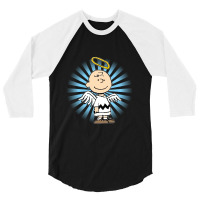 Funny Charlie Brown Angel 3/4 Sleeve Shirt | Artistshot