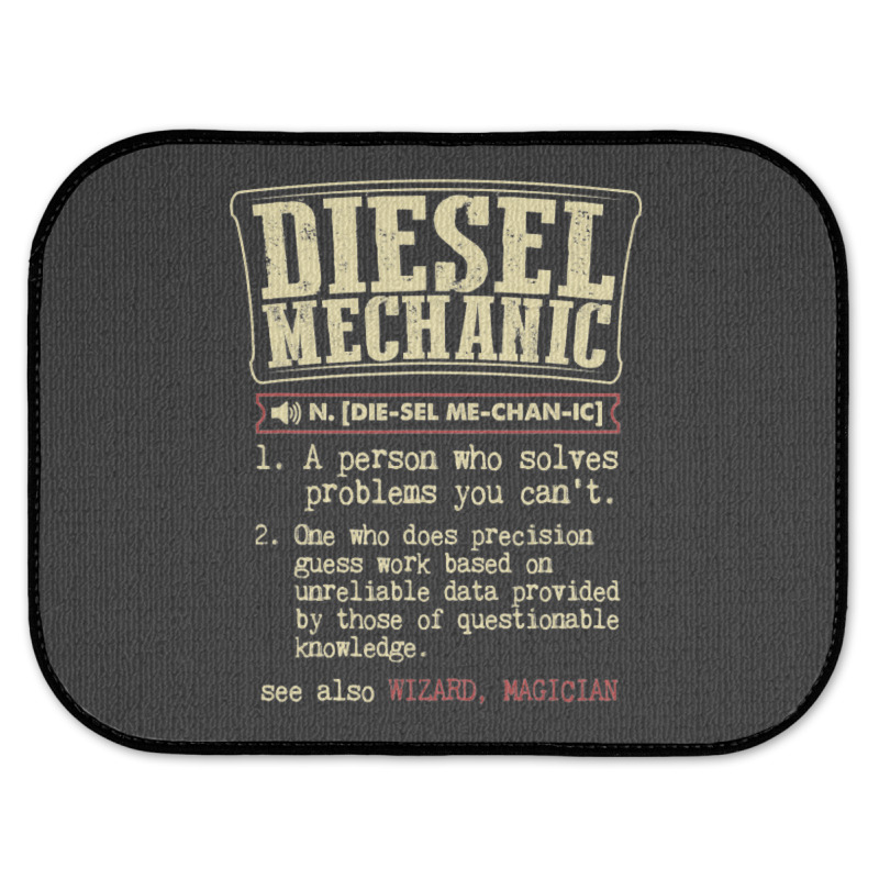 Funny Diesel Mechanic Meaning T Shirts Vintage Design Rear Car Mat | Artistshot